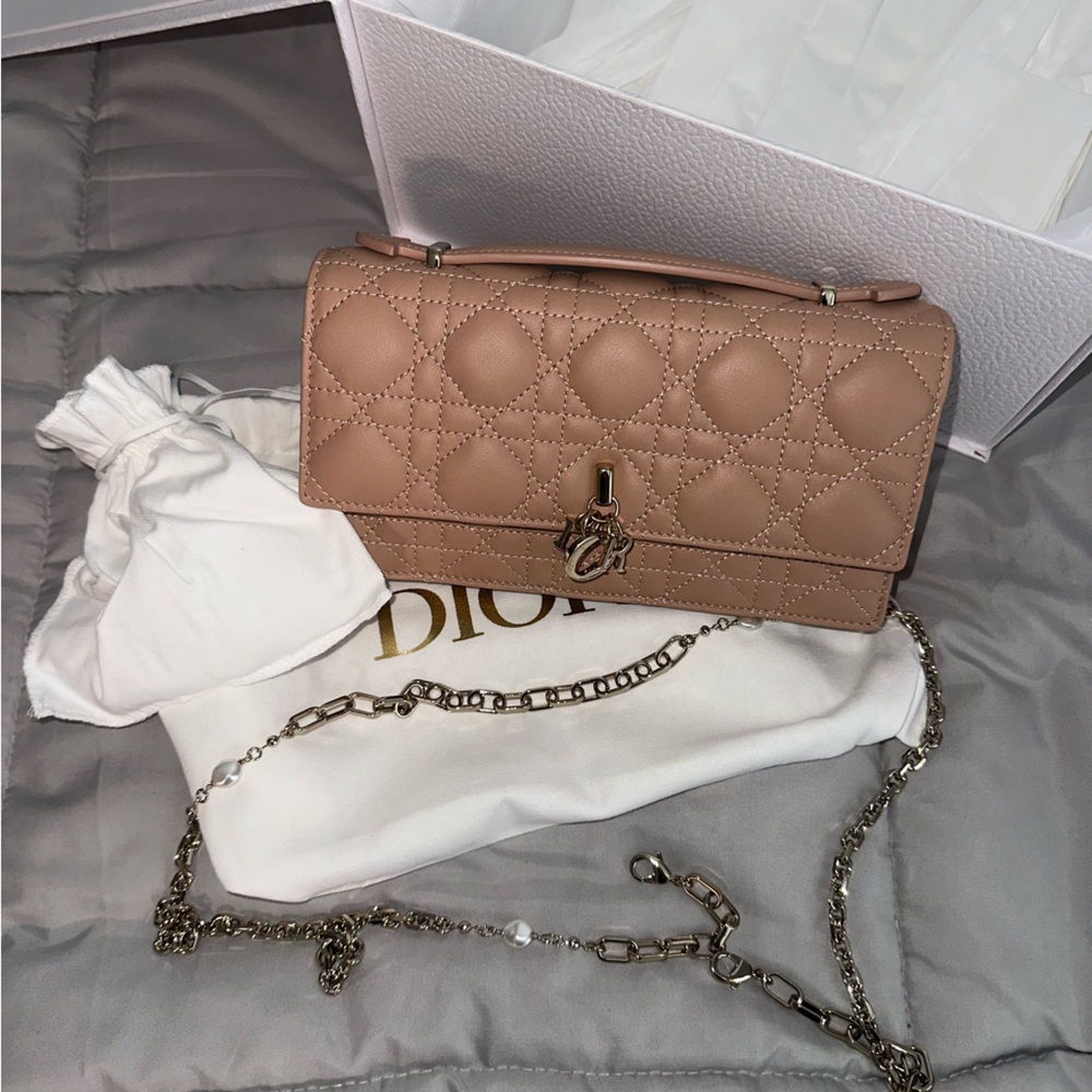 My Dior Mini Bag Rose des Vents Cannage Lambskin